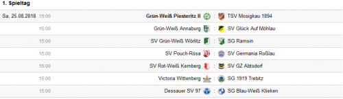 Spielplan Landesklasse 5