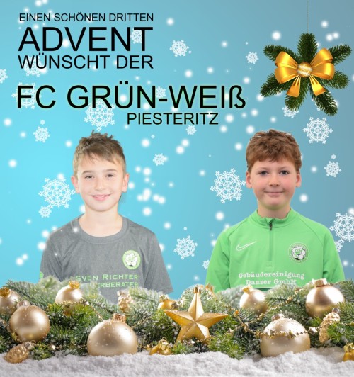 Der FC Grün-Weiß wünscht einen erholsamen 3. Advent