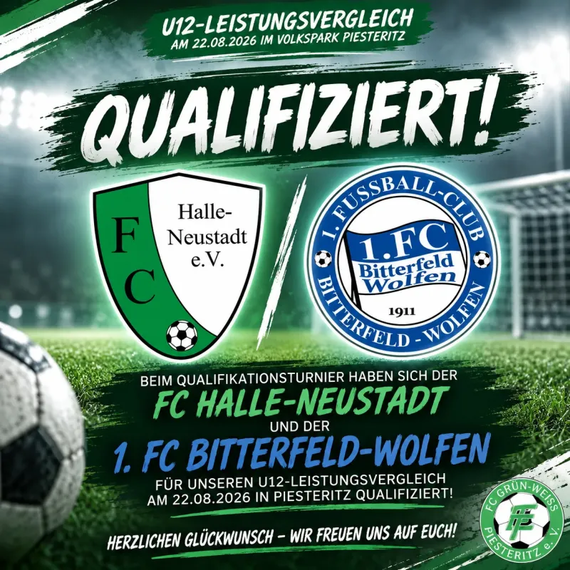 Qualifikation geschafft jetzt wartet der große U12-Leistungsvergleich