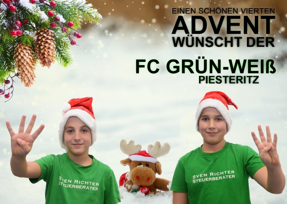 Der FC Grün-Weiß wünscht einen erholsamen 4. Advent