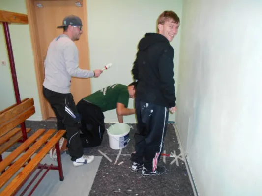 Arbeitseinsatz (neue Kabinen) 2014