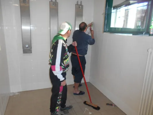 Arbeitseinsatz (neue Kabinen) 2014